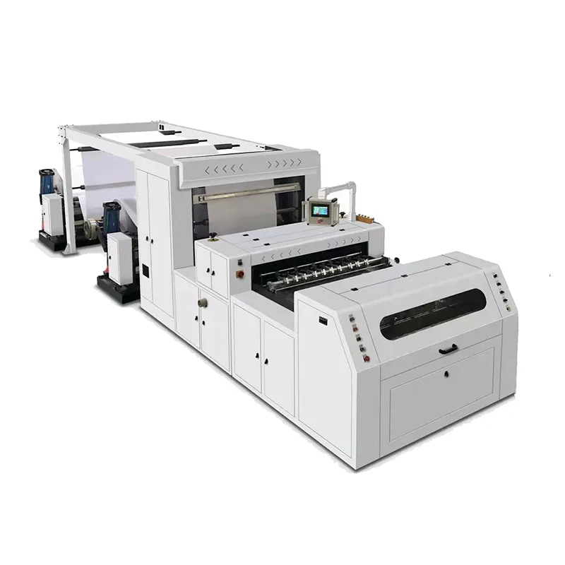 HQJ Full Automatic Two Roll Feeding A4 Copy Paper Cutting Machine