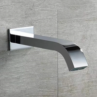 Robinet moderne à capteur automatique à double poignée en laiton et ABS mural de type intégré pour lavabo pour salle de bain et cuisine