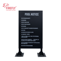 Panneau Totem Personnalisé en Aluminium pour Piscine – Signalisation Extérieure pour les Règles de Sécurité des Hôtels, Complexes et Piscines