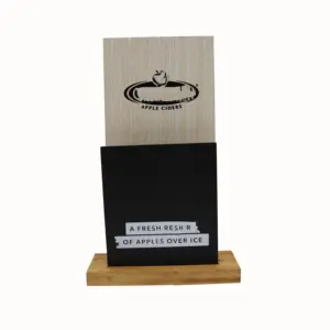Wholesale Wooden Retail Sign Display Holder Store Magazine Menu Home Office Decorations Table Stand Sign Stand