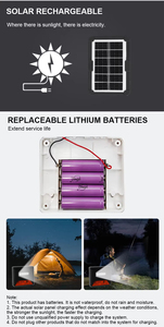 Portable 6V3W Mini Solar Lighting System Kit USB Rechargeable with LED Light Bulbs for Garden or Road Application - Product Image 6