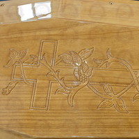 Ataúd de Estilo Europeo Personalizable, de Madera, con Certificación FSC, para Uso en Funerarias, Accesorios para Ataúdes