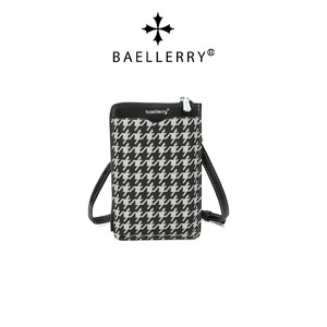 Sac bandoulière carré vertical à motif pied-de-poule Baellerry pour femme, avec fermeture éclair, sacoche portable pour téléphone, idéal pour les tenues quotidiennes, été 2023 - Product Image 2