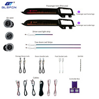 Pour Ford Mustang 2015-2022, kit d'éclairage ambiant intérieur de voiture Glefon en gros, 64 couleurs, commande par application, plug and play, lampe d'ambiance