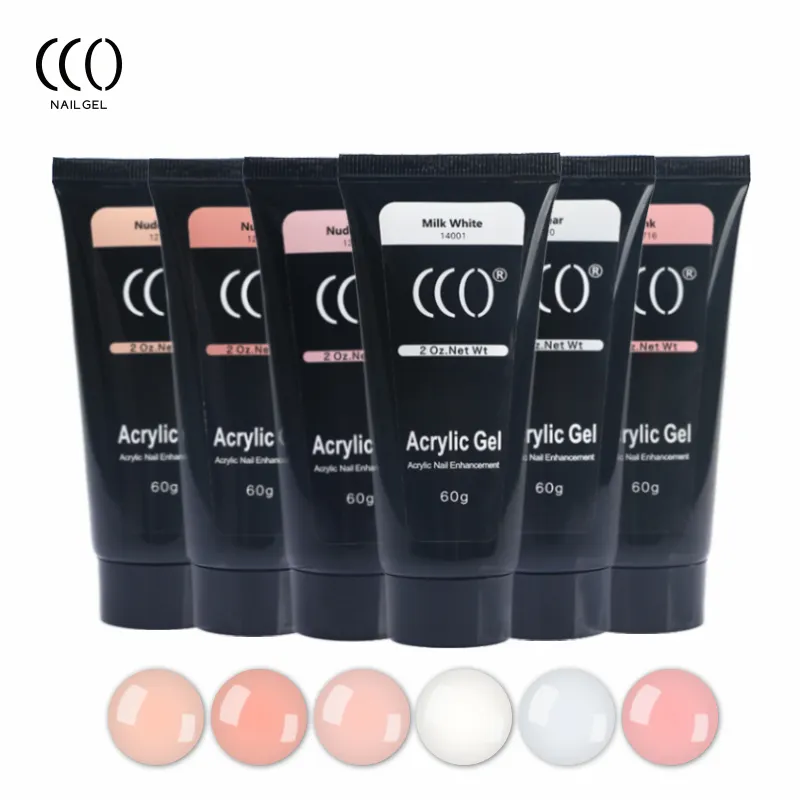 CCO brand factory long lasting bright color poly extension gel nail kit poly gel nail set