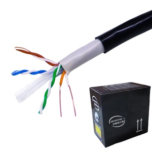 Revestimento duplo ao ar livre CAT6 cabo 305m 300 meter UTP <span class=keywords><strong>cca</strong></span> Sólido cobre completo 4 pares <span class=keywords><strong>cat6A</strong></span> <span class=keywords><strong>SFTP</strong></span> extensão do cabo de rede externos - Product Image 3