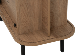 Industrial Metal <b>Frame</b> <b>Oak</b> colour MALMO Multi Function Cabinet Made in Malaysia Wide Storage Sideboard Living Room and Office - Product Image 5