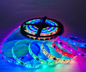 High Quality 5050 <b>RGB</b> LED Strip 60LED/m DC24V CE RoHS Certified Color Changing Light APP <b>Control</b> IP20 Landscape Home Decoration - Product Image 1