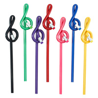 Soododo 2B HB crayon en bois noir avec plomb coloré en gros créatif High Note école de musique crayon promotionnel matière plastique