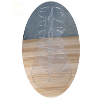Comptoir d'affichage de gâteau de table rond transparent pour fête d'anniversaire de mariage, support en acrylique à 5 niveaux pour cupcakes froids de luxe à la mode.