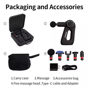 Pistola de masaje muscular de tejido profundo, masajeador de percusión de mano de 30 velocidades, pistola de masaje muscular de percusión Fascia - Product Image 6