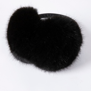 Теплые зимние наушники из мягкого меха кролика рекс для девочек - Product Image 3