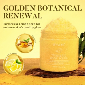 Exfoliante Corporal Orgánico de Cúrcuma para el Rostro, Etiqueta Privada, Aclara la Piel, Suaviza, Hidrata y Pule - Product Image 2