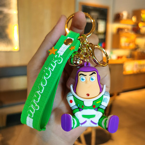 Porte-clés pendentif poupée 3D Porte-clés adorable dessin animé Toy Story Buzz Light year Woody Porte-clés anti-perte de voiture Porte-clés accessoires de sac - Product Image 6