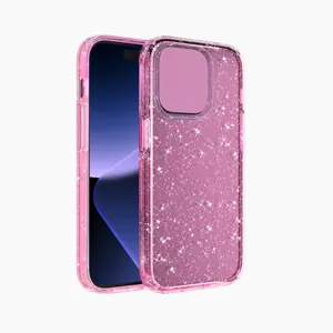 Factory Phone Case For Iphone 15 promax Shockproof PC Hard Shining Back Cover Cell Phone Case For iPhone 15 plus