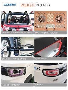 2025 Günstiger Preis Elektrisches Allrad Zwei Sitze Zwei Türen Mini Ev Auto Mit Trommel bremse - Product Image 6