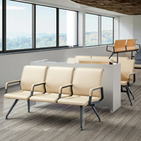 Chaises de conférence de bureau modernes réglables en acier avec base robuste pour hôpital et école, mobilier commercial