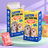Boîte d'emballage alimentaire pour animaux de compagnie, personnalisée, imprimée en CMJN, écologique, recyclable, en papier, pour nourriture pour chiens et chats, vente en gros