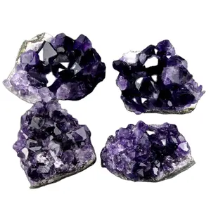 Groothandel Druif Ruwe Amethist Geode, Natuurlijke Quartz Crystal Amethyst Geode Cluster