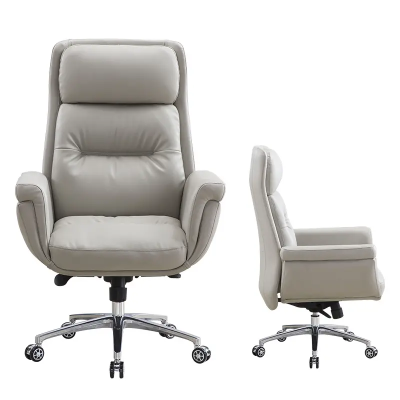 Billige Massage weiche ergonomische Büromöbel Executive Liege Chef Stühle Luxus schwarz PU Leder mit Fuß stütze