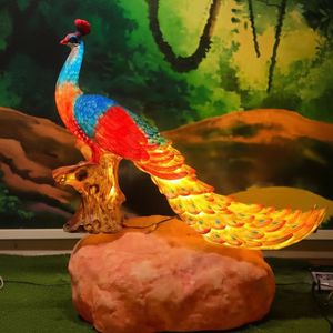 Customized 3d Peacock <b>Led</b> Lamp Large Ip65 Waterproof Resin Fiberglass Motif <b>Light</b> For Garden For Diwali Outdoor Festival - Product Image 1
