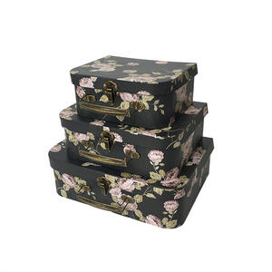 Caja de Regalo de Boda Estilo Rústico, Caja de Regalo con Flores Eternas, Caja de Regalo Tipo Bolso Retro Europeo - Product Image 2