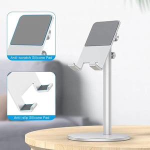 Support de téléphone et microphone de bureau réglable et pliable en alliage d'aluminium ajouré, entièrement en métal - Product Image 4