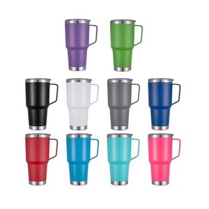 Vaso Térmico de Viaje de 30 oz con Aislamiento de Doble Pared, a Prueba de Fugas, con Recubrimiento en Polvo, con Asa y Tapa Deslizante - Product Image 6