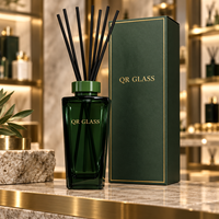 Bouteille diffuseur en verre de luxe irrégulière de 350 ml grande capacité pour huiles parfumées artisanales DIY et parfums d'ambiance – Vente en gros