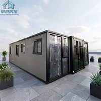 Maison mobile modulaire extensible de 30 pieds, très demandée, avec structure en acier préfabriquée, isolation thermique et assemblage rapide pour campement