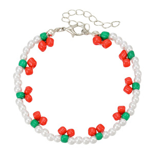 Faux Pearl <b>Bracelet</b> With Red Green <b>Beads</b> For Children Gift Jewelry Yiwu Origin D2025 1 - Product Image 5