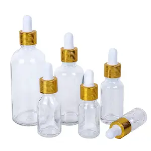 Botol minyak esensial Teal 10ml 30ml, botol Dispenser kosmetik transparan botol kaca tetes