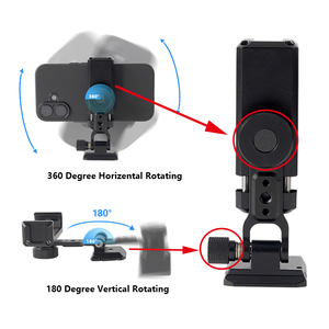 Soporte Giratorio 360 Grados para Teléfono con Clip para Selfies en Vivo, Adaptador de Montaje para Celular con Base QR Acra para Escritorio y Vlogging - Product Image 1