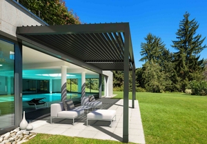 Auvent de terrasse électrique de luxe, kits de pergola pour cour arrière avec écran solaire latéral, tonnelles, auvents, pergolas en aluminium pour l'extérieur - Product Image 5