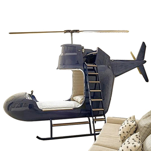 Letto Singolo Creativo Personalizzato a Forma di Aereo per Bambini, Letto Elicottero Cartoon per Hotel a Tema Genitore-Figlio, Personalizzabile - Product Image 6