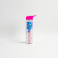 Bouteille d'eau en plastique 17 oz, lot de 1, sans BPA et anti-fuite, idéale pour le sport et les activités de plein air, bouteille d'eau réutilisable avec paille rabattable