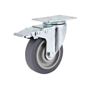 Ruedas giratorias silenciosas de caucho TPR de 3 y 4 pulgadas, tamaño mediano, para carritos de 5 pulgadas, carritos de mano y carritos de transporte para puestos al aire libre - Product Image 2