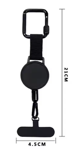 Biểu Tượng Tùy Chỉnh Có Thể Thu Vào Huy Hiệu Reel Chủ Kim Loại Cáp Thép Clasp Đi Bộ Đường Dài Móc Khóa Carabiners Cho Điện Thoại Di Động Trường Hợp Khuyến Mại - Product Image 2