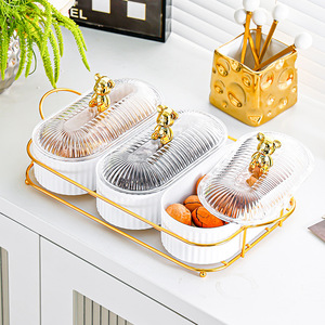 Candy Box With Lid <b>Rectangle</b> 1-3L Storage Container For Home Living Room <b>Coffee</b> <b>Table</b> Decorative Fruit Platter - Product Image 3