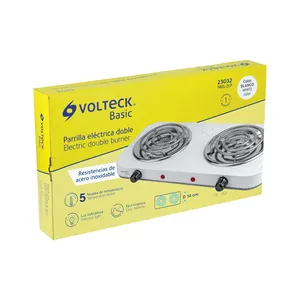 1 unité de gril électrique de base 2 brûleurs en spirale blanc Application intérieure pour usage domestique à l'extérieur - Product Image 2