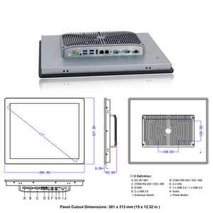 Hochleistungs-Intel Core i3 i5 i7 der 10. Generation Industrieller Touchscreen-<span class=keywords><strong>PC</strong></span> Industrie-Computer ip65 Wasserdichter Industrie-<span class=keywords><strong>PC</strong></span> - Product Image 6