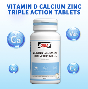 Compresse Tripla Azione Vitamina D Calcio Zinco Supporto Sistema Immunitario Alta Assorbenza Formula Salutare Spedizione in Blocco Servizio Personalizzato - Product Image 3