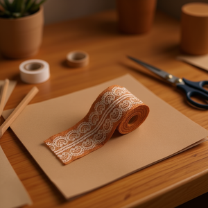 Nastro di Lino Ilan 6 Cm 2 M, Nastro Decorativo per Artigianato - Product Image 3