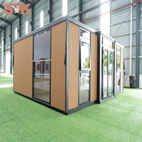 Casa Contenedor Prefabricada Expandible de Lujo de 20 pies con Panel Solar, 3-4 Dormitorios y Baño para Uso en Apartamentos al Aire Libre