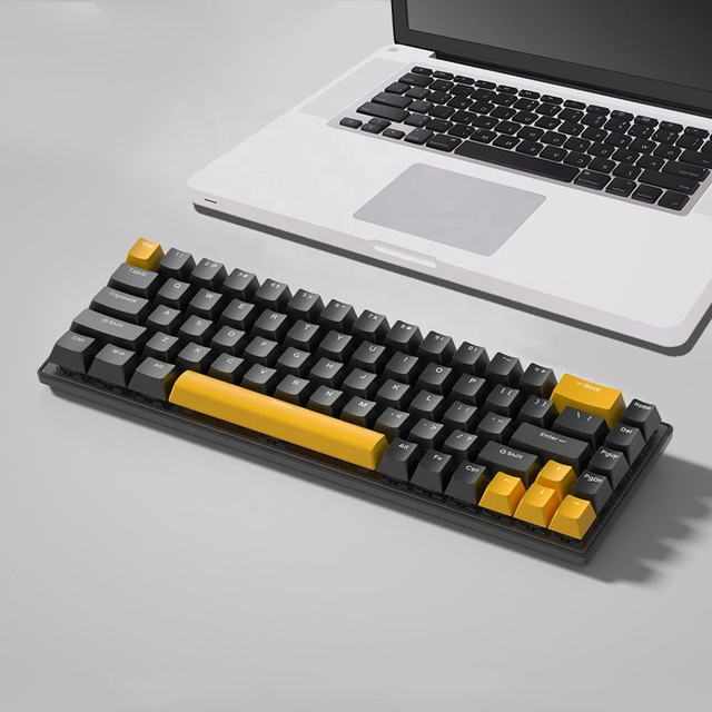 OEM Compact Wireless 68 Keys PC Mechanical Gaming Keyboard Portable 60% with Switchable Colorful Backlit Outenu Red Switch