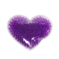 Compresse chaude et froide réutilisable en forme de cœur avec billes de gel pour soulager la douleur et le stress