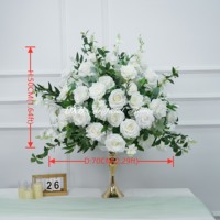 Décoration de mariage artisanale populaire, centre de table rouge, blanc, vert, couleur personnalisée, boule de fleurs artificielles en soie, écologique