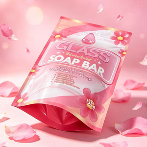 High Barrier Resealable Zipper <b>Bag</b> Custom Full Color Printing For Solid Facial Soap Bar Bath Soap Packaging - Product Image 3