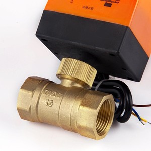 Brass Electric Ball Valve DN25 1 In Fixed Type For Water Heating Systems - Product Image 2