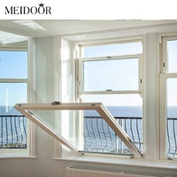 Fenêtres en verre à double suspension en aluminium à levage vertical interne pour chambre à coucher en aluminium